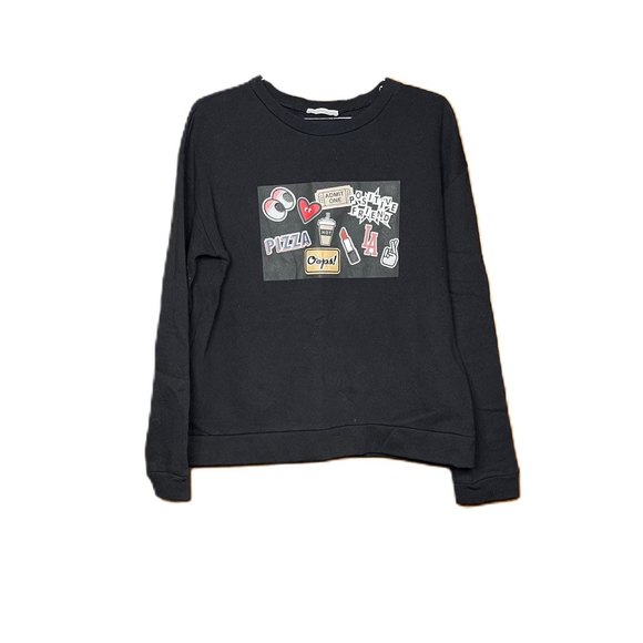 Zara Trafaluc Woman's Casual Heavyweight Graphic Crewneck Sweater Size Medium - Picture 1 of 4